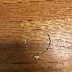 Gold Heart Charm Bracelet